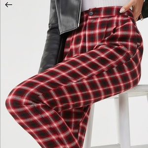 Ella Plaid High Rise Pleated Pant